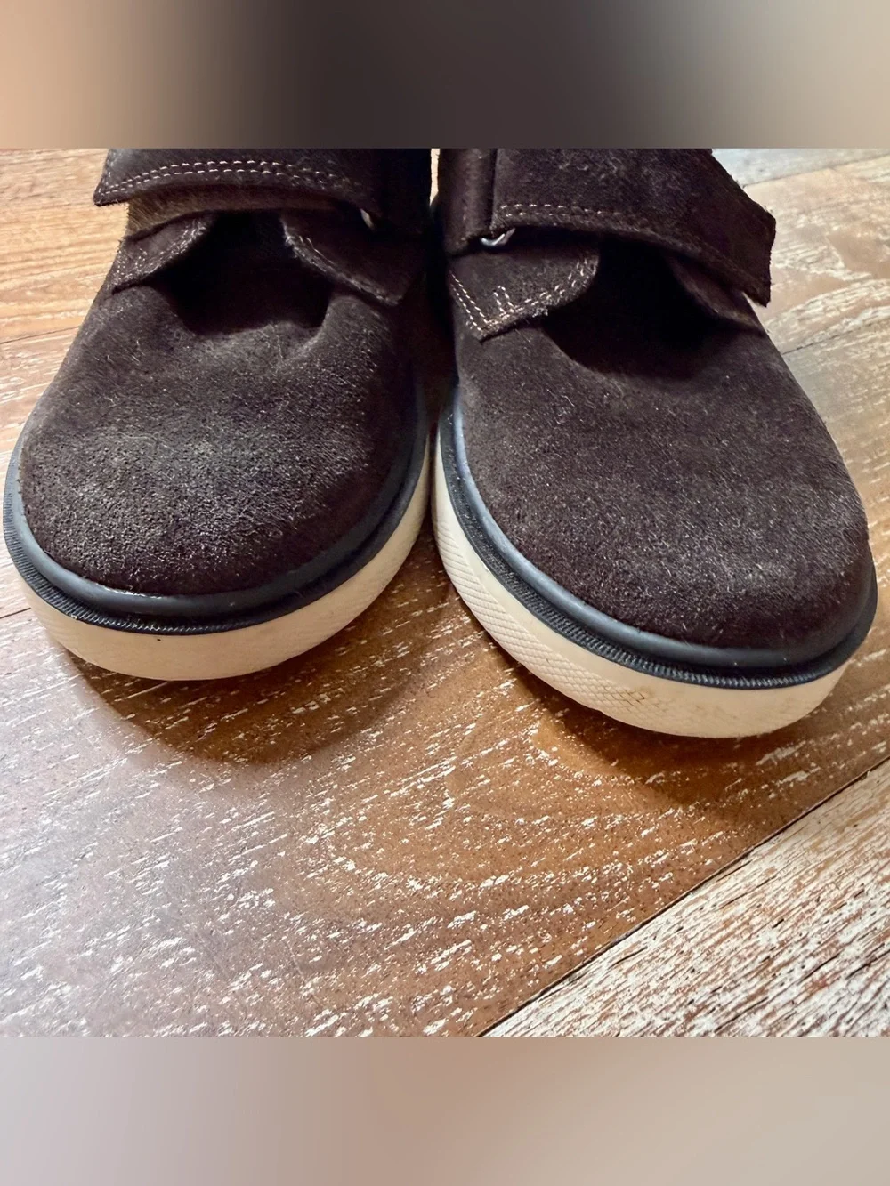 Geox Kids Brown Velcro High-Top Sneakers Shoe Boots Size 35 EU / 3.5 Y US
